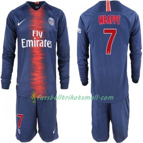 Fußballtrikots Paris Saint-Germain Mbappe 7 Kinder 2018-2019 Langarm Heimtrikotsatz kaufen